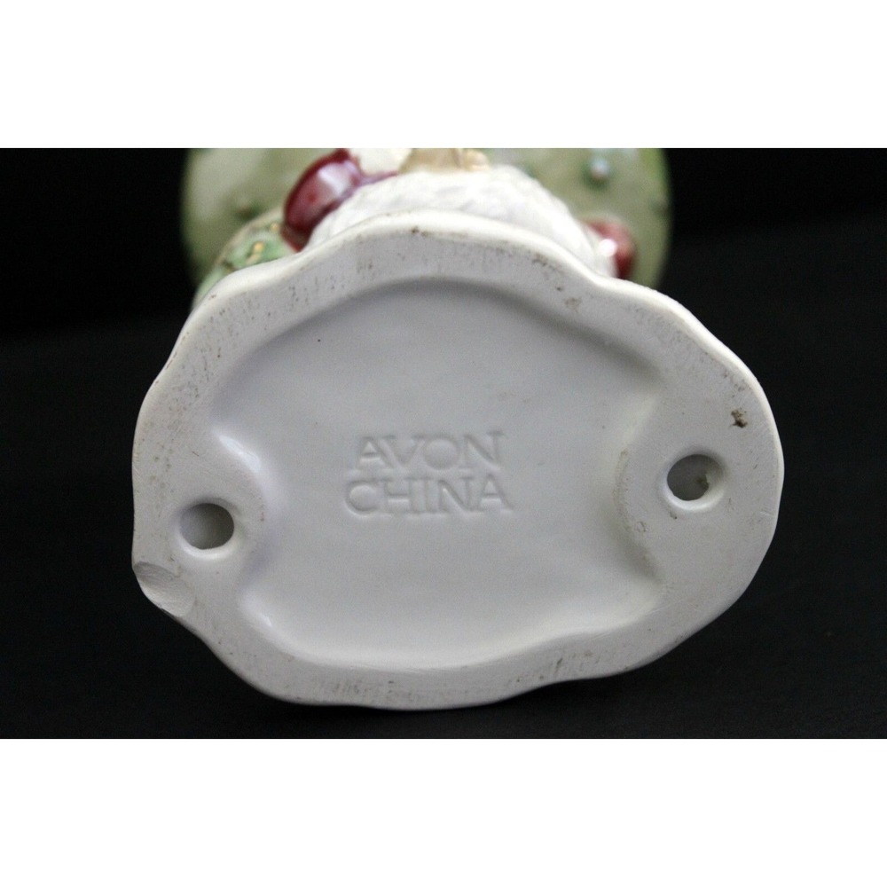 Vtg Avon Santa Claus Christmas Holiday Pillar Candle Holder Cookie Plate Core - Picture 3 of 4